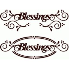blessings flourished word art 2 styles