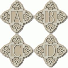ornate monogram abcd