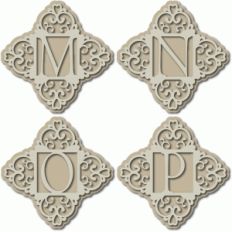 ornate monogram mnop
