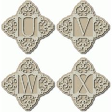 ornate monogram uvwx