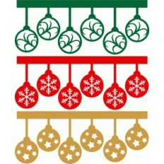 christmas ornaments borders set