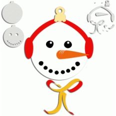 snowman ornament/tag
