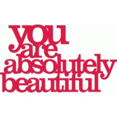 'you are absolutely beautiful' phrase