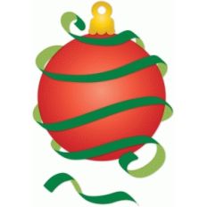 wrapped in ribbon christmas ornament