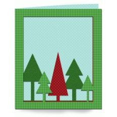 christmas trees layered card