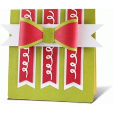 folded card with bow