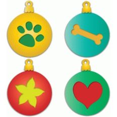 doggy christmas ornaments/tags