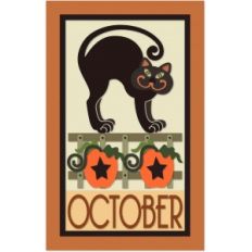 october calendar graphica quilt panel