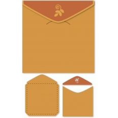 envelope for box card leaf sprig 7x7