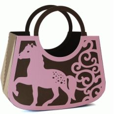 circle handle purse horse