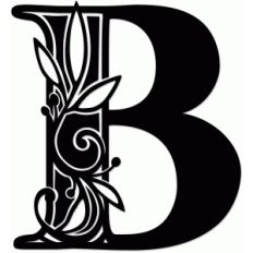 vine monogram b