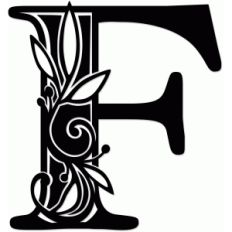 vine monogram f