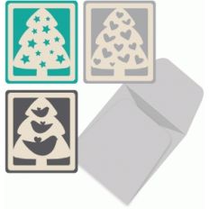 holiday tree mini cards and envelope set