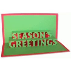 season's greetings pop-up card