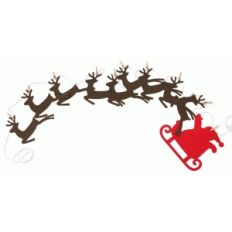 santa and reindeer garland