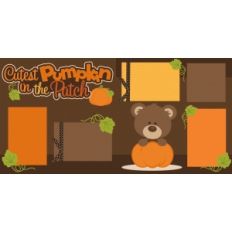 cutest pumpkin in the patch 2 page scrapbook kit