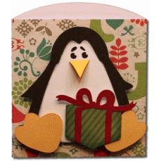 penguin with gift short envelope bag