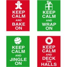 keep calm christmas pocket cards