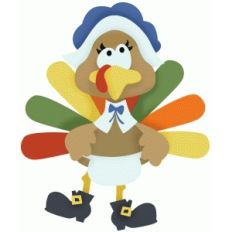 funny turkey pilgrim girl
