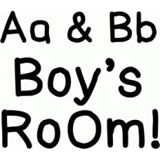 boy's room font