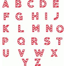 candy cane alphabet