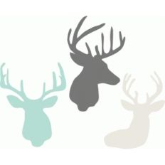 deer heads set