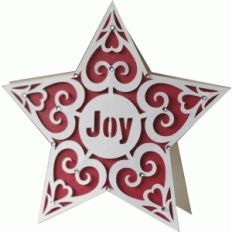 christmas star shape card
