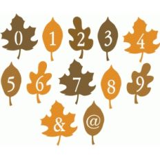 fall leaf alphabet - numbers &amp; punctuation