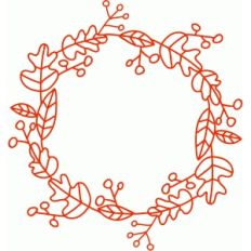 leaf &amp; berry wreath frame