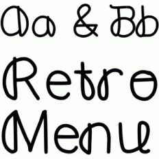 retro menu font