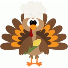 turkey chef holding corn