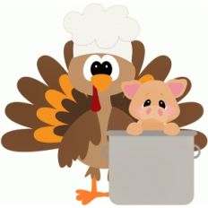 turkey w pig in pot