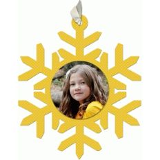 snowflake fancy photo ornament