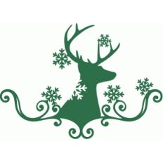 winter deer flourish