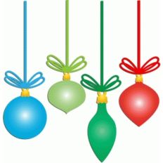 4 christmas ornaments