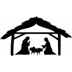 nativity with stable