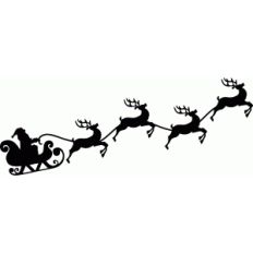 santa sleigh and reindeer