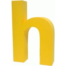 3d lowercase letter block h