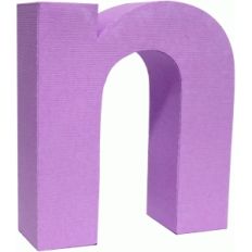3d lowercase letter block n