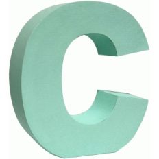3d lowercase letter block c