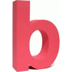 3d lowercase letter block b