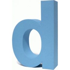 3d lowercase letter block d