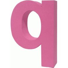 3d lowercase letter block q