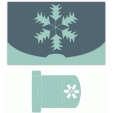snowflake fold over gift card holder