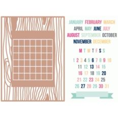 build a calendar woodgrain journaling card set