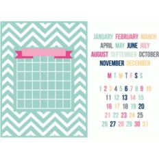 build a calendar chevron journaling card set