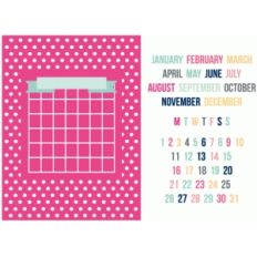 build a calendar polkadot journaling card set