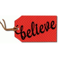 believe gift tag
