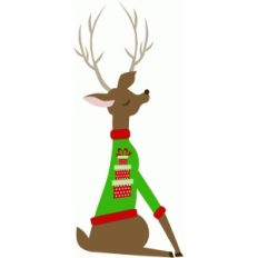 reindeer in christmas sweater