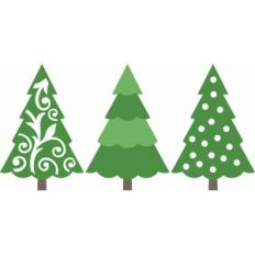 3 christmas trees